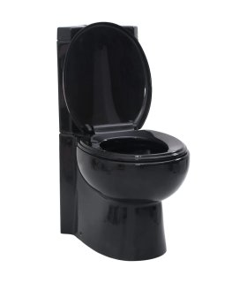 Inodoro WC de esquina cerámica negro