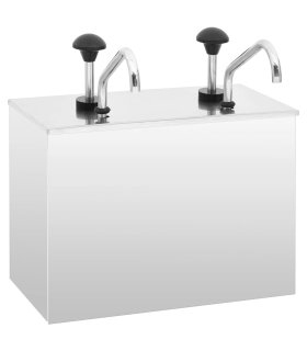 Dispensador de salsa de acero inoxidable 2 x 3,5 L