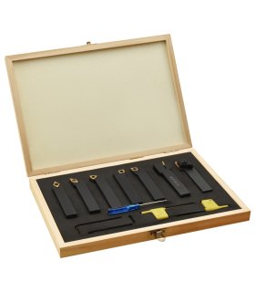 Set de herramientas de torneado indexable 12 pzas 16x16mm 100mm
