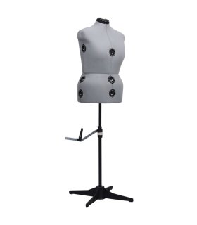 Maniquí de sastre ajustable mujer gris talla L 44-50