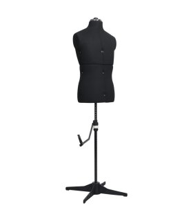 Maniquí de sastre ajustable hombre negro talla 37-45