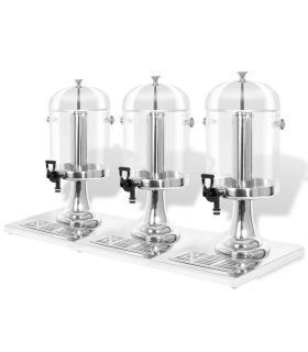 Dispensador de zumo triple acero inoxidable 3 x 8 L